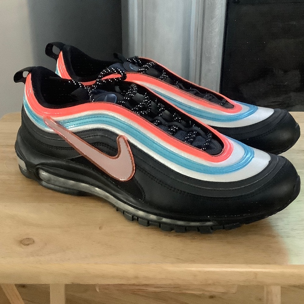 Nike Black Air Max 97 On Air Neon Seoul Sneakers size 13